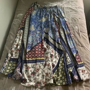 Long Full Printed Skirt